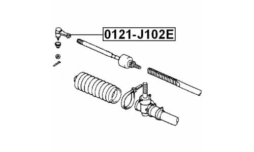 Наконечник рулевой тяги Febest, арт. 0121-J102E