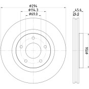 Диск тормозной Nisshinbo, арт. ND3038K