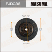 Диск сцепления Masuma, арт. FJD036