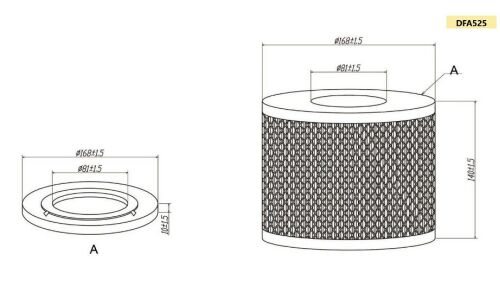 Фильтр воздушный Double Force A-2004, арт. DFA525