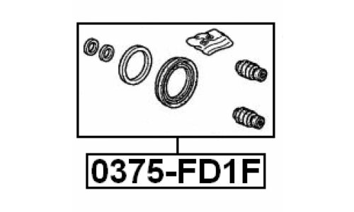 Ремкомплект тормозного суппорта Febest, арт. 0375-FD1F