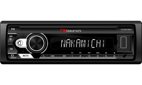 Автомагнитола Nakamichi NQ511BW, 1 DIN, USB/AUX/Bluetooth, 4х50Вт, пульт ДУ, белая подсветка