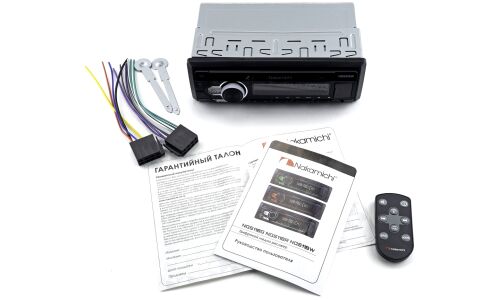 Автомагнитола Nakamichi NQ511BW, 1 DIN, USB/AUX/Bluetooth, 4х50Вт, пульт ДУ, белая подсветка