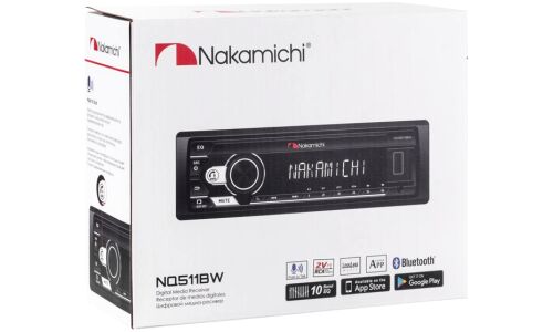 Автомагнитола Nakamichi NQ511BW, 1 DIN, USB/AUX/Bluetooth, 4х50Вт, пульт ДУ, белая подсветка