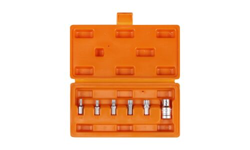 Набор бит Airline, посадочный размер HEX1/2", наконечники SPLINE, комплект 6 предметов, арт. AT-B-49