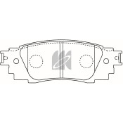 Колодки тормозные дисковые Kashiyama, задние, комплект на ось (4 шт), арт. D2349