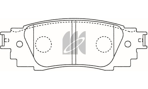 Колодки тормозные дисковые Kashiyama, задние, комплект на ось (4 шт), арт. D2349