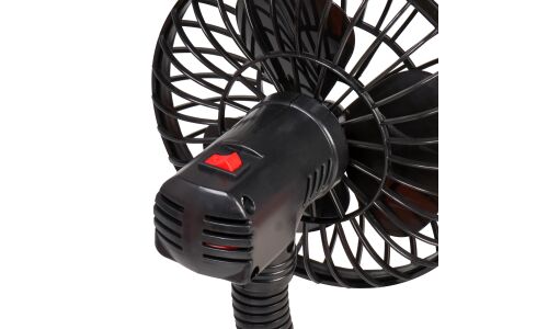 Вентилятор в салон Airline, 12В, 10Вт, Ø125мм, в прикуриватель, на гибкой штанге 16см, арт. ACF-12-02