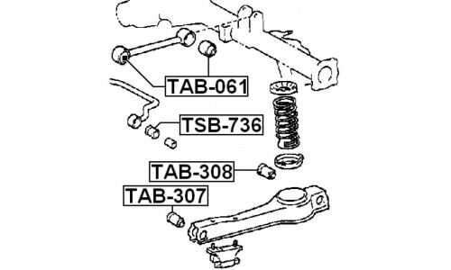Втулка стабилизатора Febest, арт. TSB-736