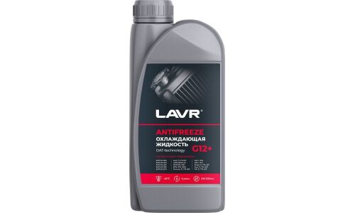 Антифриз Lavr Antifreeze, OAT, G12+, красный, -45°C, 1кг, арт. Ln1709