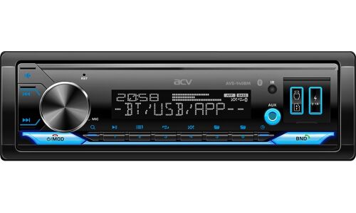 Автомагнитола ACV AVS-940BM, 1 DIN, USB/AUX/microSD/Bluetooth, 4х50Вт, настраиваемая подсветка