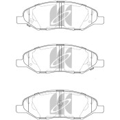 Колодки тормозные дисковые Kashiyama, передние, комплект на ось (4 шт), арт. D1250MH
