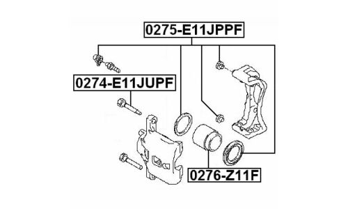 Направляющая тормозного суппорта Febest, передняя, арт. 0274-E11JUPF