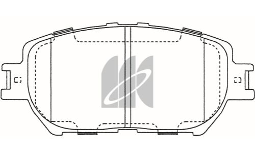 Колодки тормозные дисковые Kashiyama, передние, комплект на ось (4 шт), арт. D2222H