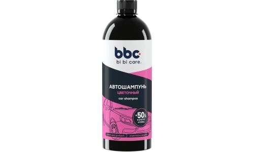 Автошампунь BiBiCare, для ручной мойки, с полирующим эффектом и цветочным ароматом, бутылка 550мл, арт.4114