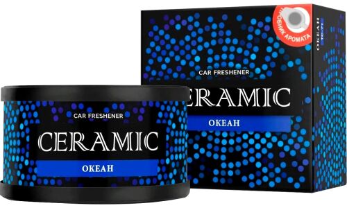 Ароматизатор на торпедо Tensy Ceramic Океан, меловой, баночка 60г, арт. TC-71