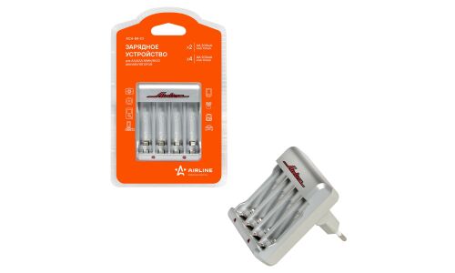 Зарядное устройство для батареек Airline, AA / AAA (NiMh / NiCd), питание от разетки 220В, арт. ACH-B4-01