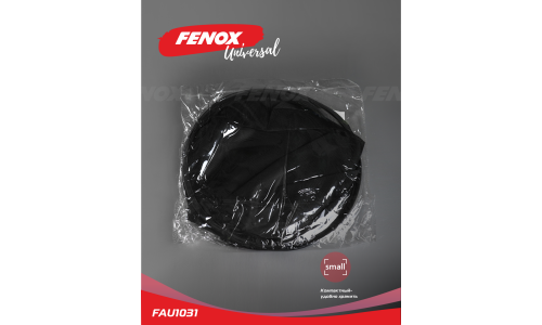 Шторка солнцезащитная Fenox, на заднее стекло автомобиля, 1000х500мм, на присосках, чёрная, полиэстер, арт. FAU1031