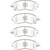 Колодки тормозные дисковые Kashiyama, передние, комплект на ось (4 шт), арт. D1344M
