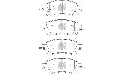 Колодки тормозные дисковые Kashiyama, передние, комплект на ось (4 шт), арт. D1344M