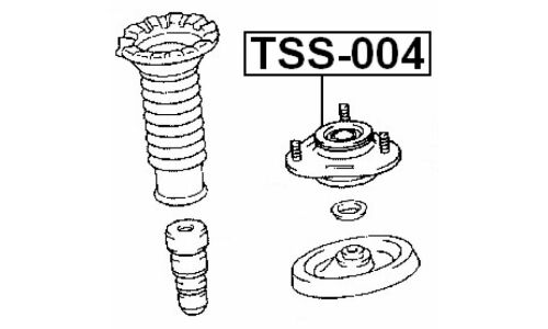 Опора амортизатора Febest передняя, правая/левая, арт. TSS-004