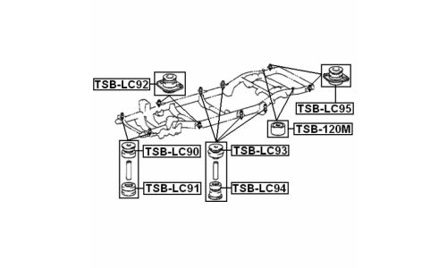 Подушка подрамника Febest, арт. TSB-LC92