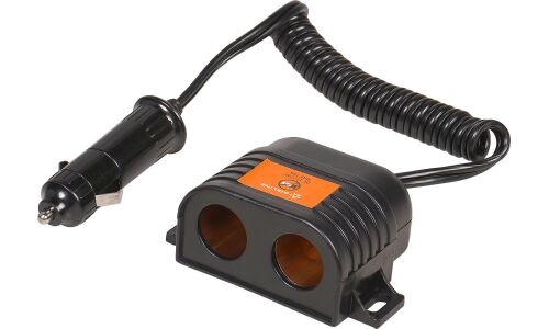 Разветвитель прикуривателя Airline, 12/24В, 2 гнезда (15А), 180Вт, кабель 100см, арт. ASP-15A-10