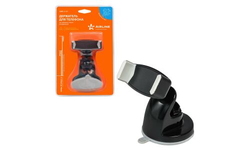 Держатель для телефона Airline, на присоске, чёрный, арт. AMS-U-01