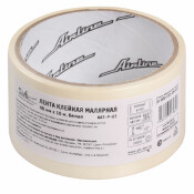 Лента клейкая (скотч) Airline, бумажная, 48мм x 10м, белая, арт. AAT-P-03