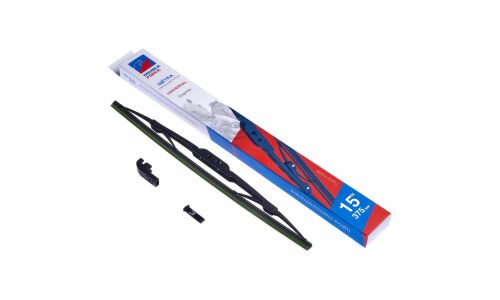 Щетка стеклоочистителя Double Force 375мм (15") каркасная, всесезонная, крепление Bayonet, J-Hook, 1 шт, арт. DFM15