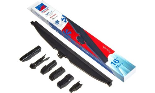 Щетка стеклоочистителя Double Force 400мм (16") каркасная, зимняя, крепления J-Hook, Side Pin (P&H), Pinch Tab, Push Button, 1 шт, арт. DFW16