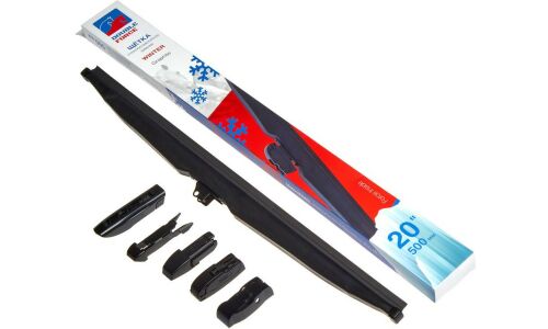 Щетка стеклоочистителя Double Force 500мм (20") каркасная, зимняя, зимняя, 7 переходников, 1 шт, арт. DFW20