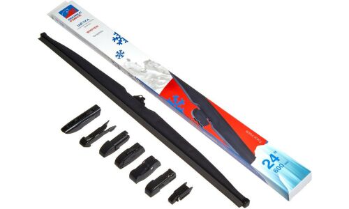 Щетка стеклоочистителя Double Force 600мм (24") каркасная, зимняя, крепления J-Hook, Side Pin (P&H), Pinch Tab, Push Button, 1 шт, арт. DFW24