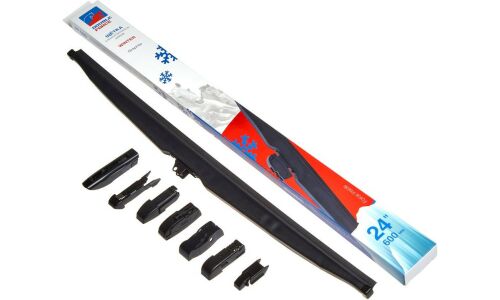 Щетка стеклоочистителя Double Force 600мм (24") каркасная, зимняя, крепления J-Hook, Side Pin (P&H), Pinch Tab, Push Button, 1 шт, арт. DFW24