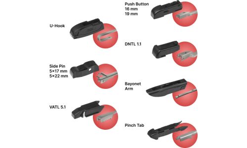 Щетка стеклоочистителя Double Force 650мм (26") каркасная, зимняя, крепления J-Hook, Side Pin (P&H), Pinch Tab, Push Button, 1 шт, арт. DFW26