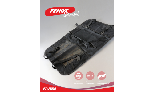 Органайзер Fenox, на спинку переднего сидения, 620x430мм, для защиты от детских ног, чёрный, арт. FAU1019