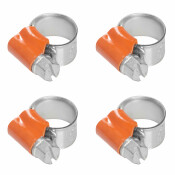 Хомуты 8-12/9,7 мм, червячные, усиленные, W1 (оцинк.), комплект 4 шт. AIRLINE, арт. AHCSK02