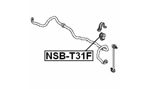 Втулка стабилизатора Febest, арт. NSB-T31F