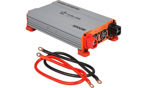 Инвертор напряжения Airline, 24В(DC)→220В(AC), 50Гц, 1000Вт, (+2xUSB 5В), арт. API-1000-06