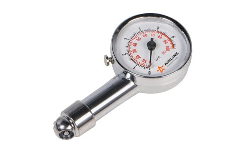 Манометр шинный Airline, аналоговый, 7атм, с клапаном сброса, арт. APR-M-02