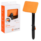 Щетка для мытья лобового стекла Airline, сменная насадка из микрофибры 150x100мм, с распылителем и складной рукояткой, длина 410мм, арт. ABGN004