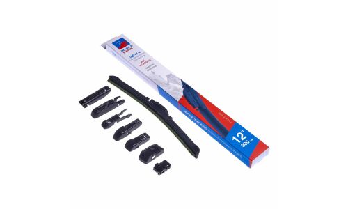 Щетка стеклоочистителя Double Force 300мм (12") бескаркасная, всесезонная, 7 переходников, 1 шт, арт. DFF12