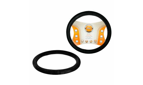 Оплетка на руль Airline, искусственный мех, черный цвет, размер M (37-39см)