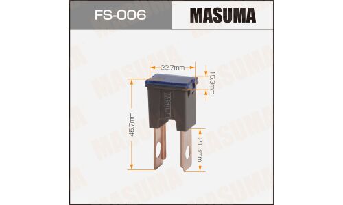 Предохранитель автомобильный Masuma, кассетный, папа (PAL S1041-1/FJ14), коричневый, 70А, комплект 12 шт, арт. FS-006