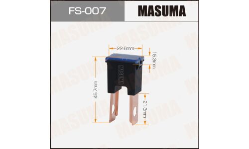 Предохранитель автомобильный Masuma, кассетный, папа (PAL S1041-1/FJ14), чёрный, 80А, комплект 12 шт, арт. FS-007