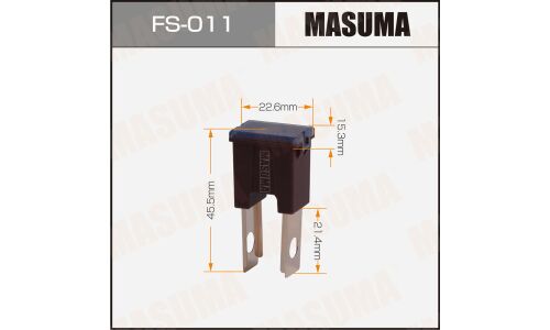 Предохранитель автомобильный Masuma, кассетный, папа (PAL S1041-1/FJ14), салатовый, 140А, комплект 12 шт, арт. FS-011