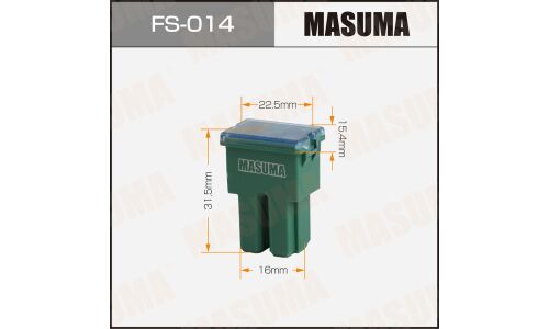 Предохранитель автомобильный Masuma, кассетный, мама (PAL FJ11), зелёный, 40А, комплект 12 шт, арт. FS-014