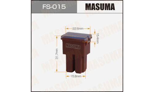 Предохранитель автомобильный Masuma, кассетный, мама (PAL FJ11), красный, 50А, комплект 12 шт, арт. FS-015