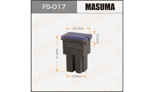 Предохранитель автомобильный Masuma, кассетный, мама (PAL FJ11), коричневый, 70А, комплект 12 шт, арт. FS-017