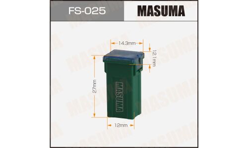 Предохранитель автомобильный Masuma, кассетный, мама (PAL MINI FJ10), зелёный, 40А, комплект 20 шт, арт. FS-025